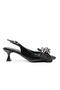 033-1027 Black Patent Leather Women's Heeled Shoes