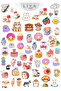188 Pieces Cute Sticker Set,Kawaii,Sweet Animal and Sweet Laptop, Notebook, Planner Labels - 4