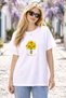 Mother's Day Special Best Mum Ever Women's T-Shirt - 100% Cotton Loose Fit Minimal Floral Print T-Shirt