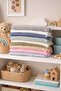 4 Layer Muslin Baby Blanket, 100X130 Tassel Detailed, Cotton, Breathable Soft Texture, Baby Blanket - 7