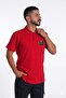 Company-Specific Printed Open-End Polo Collar T-Shirt Red