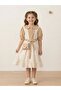Garnili Flower Patterned Bag Girl's Dress