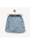 Girl's Elastic Waist Denim Skirt - 2