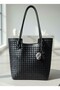 B37115 Shoulder Bag Large Size Knitted Patterned Daily Stylish Bag with Zipper Large Volume - 4