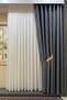 1-2.5 Normal Patterned Tulle Curtain with Similar Stripes, Off-White Skirts with Leads, Non-Iron Tulle Curtain