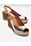 Genuine Leather Gold Women's Leather Sandals Dp08-0500 - 5