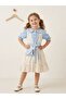 Garnili Flower Patterned Bag Girl's Dress