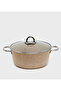39x28x14cm Beige Granite Casserole