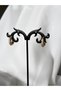 Stone Detailed Geometric Model Earrings - 3