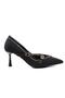129-1750 Black Women's Heeled Shoes