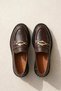 Genuine Printed Brown Leather Women's Loafer Shoes with Gold Metal Buckle, Real Leather Inside and Out, Moccasins - 3