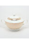 New Bone China 34x20cm White/Gold Tureen