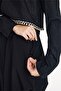 Vaha Collection Textured Fabric Black Full Length 5 Piece Full Hijab Swimsuit Set 5084 - 7