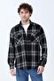 Men's Long Sleeve Double Pocket Lumberjack Shirt Black - 508 - 5