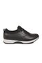 Black and White Rubber Laced Women's Casual Shoes 1900 Z - 2