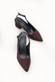 Astra Pia Women's Pointed Toe Open Back Heeled Shoes 0012451 Brown Suede - 3