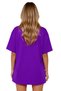 Unisex Oversize Purple T-Shirt Happy Printed 100% Cotton Loose T-Shirt Women Men Streetwear Summer - 2