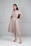 Women's Short Sleeve Midi Dress with Metal Buttons on the Front and Pockets