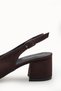 Astra Pia Women's Pointed Toe Open Back Heeled Shoes 0012451 Brown Suede - 2