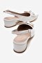 Stoned Bow Tie Open Women's Heeled Shoes White Crinkled - 4