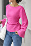 Women's Tie-Detail Drawstring Bell Sleeve Blouse