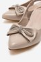 Stoned Bow Tie Open Women's Heeled Shoes Ten Kirişik - 3