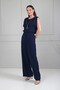 Women's Lace-Up Back Collared Wide Size Range Crepe Jumpsuit - 2