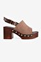 Women's Suede Platform Heeled Sandals Mara Mink - 3