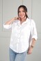 Women's Italian Star Flower Embossed Embroidery Detailed Cotton Shirt - 3