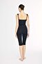 Vaha Collection 3 Piece Semi-Closed Swimsuit Set with Black Jumpsuit and Skirt 5080 - 7