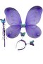 Purple Glitter Butterfly Wing Set, Crown and Wand Included, Costume Party Accessory Set - 4