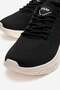 Rubber Tied Knitwear Women's Sports Shoes Black White - 3