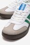Double-Faced Flat Sole Lace-Up Women's Sports Shoes White Green - 3