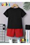 Spider Mask Printed T-Shirt Shorts Summer Children's Set - 2