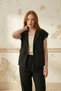 My Fashion Jacket with Collar and Pocket Detail Cotton Vest