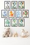 10-Piece Frame Look Vintage Animal Set |   Cute Dinosaur Posters Painting Set 15X20 cm Mdf Uv Printing