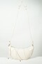 Women's Patent Leather Cream Croissant Shoulder Bag