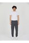 Anthracite Men's Slim Fit Sweatpants with Elastic Cuffs, Casual Sports Bottoms with Side Pockets - 4