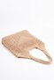 Women's Coffee Mesh Knitted Model Beach, Shopper Tote Bag - 3