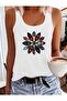 Flower Printed Women's Round Neck T-Shirt