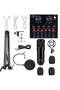 Podcast Equipment Set, BM-800 Mic Kit with V8 Live Sound Card, Condenser PC Gaming Mic with Professi