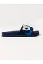 Single-Strap Written Men's Slippers New York Laci White Blue - 4