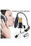 Podcast Equipment Bundle, BM-800 Mic Kit with Live Sound Card, Adjustable Mic Suspension Scissor Arm - 4