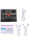 V8S Live Sound Card Bluetooth Sound Mixer Board 3.5mm Audio Interface Live Sound Card with 16 Sound - 3
