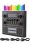 Sound Card V9, Live Broadcast Sound Card, External Stereo Audio Mixer Broadcast Metal Frosted Body E
