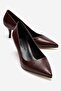 Women's Pointed Toe Stiletto Claret Red Wrinkled - 2
