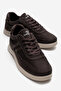 Two-Stripe Linen Men's Shoes Brown