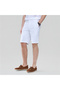 Men’s Slim Twill Bermuda Shorts with Stretch Waist - 7