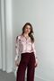My Fashion Abstract Printed Satin Button up Shirt - 3