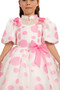 Polka Dot Bow and Hair Accessory Evening Gown Girl's Birthday Dress 3-4-5-6-7 Years Old 35365Pr - 4